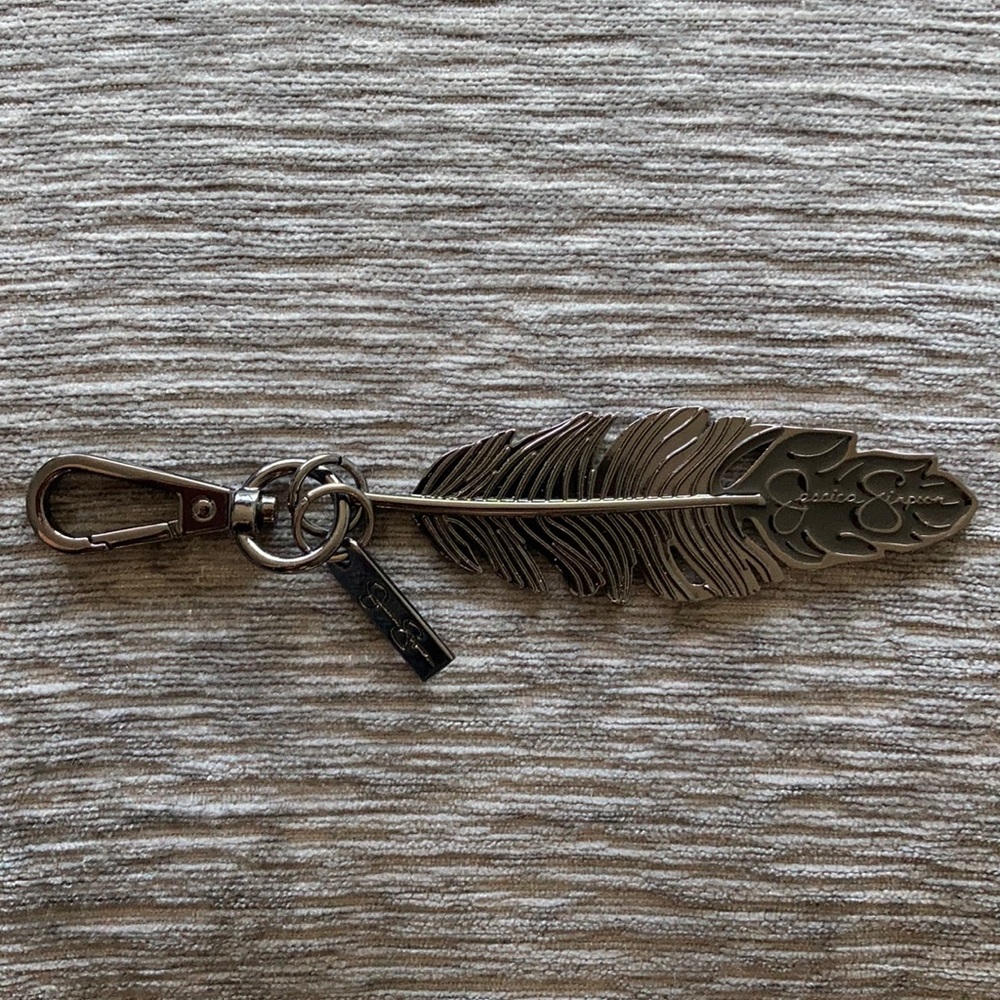 Jessica Simpson Feather Keychain